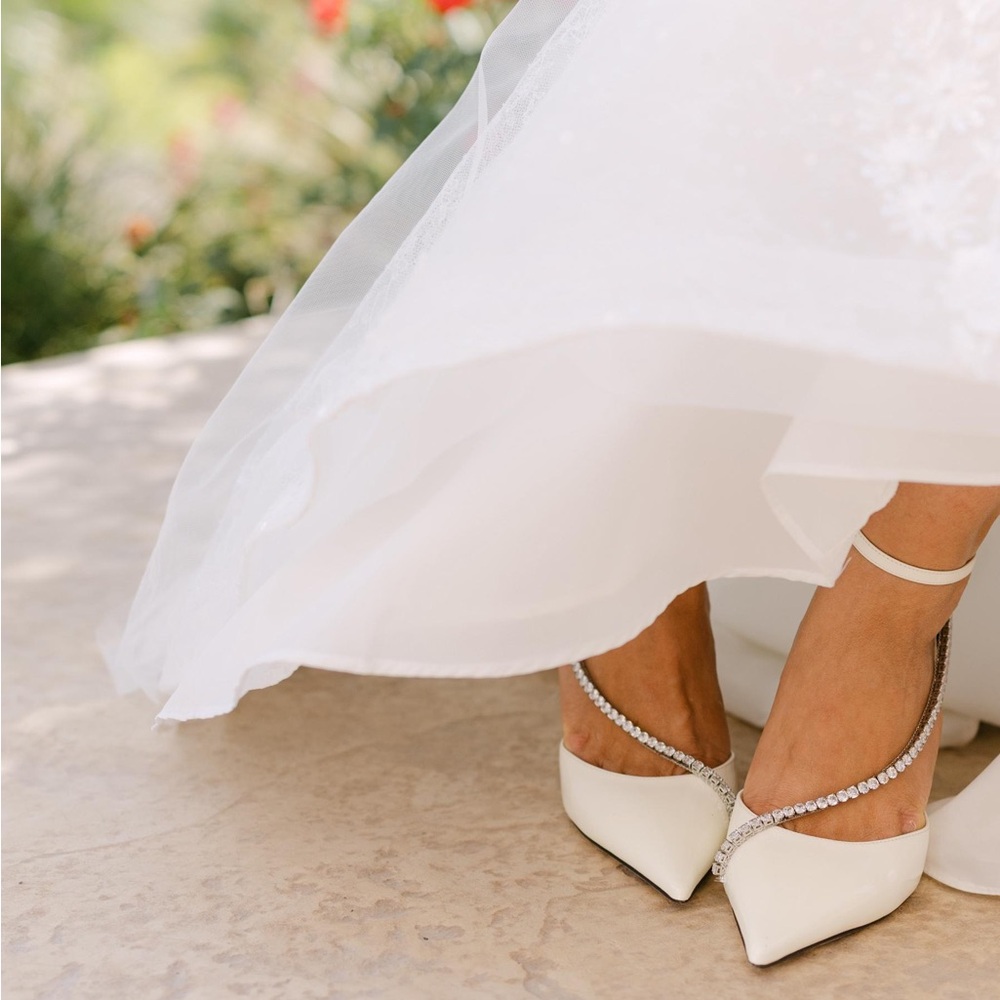 Jimmy Choo White Patent Leather Heels